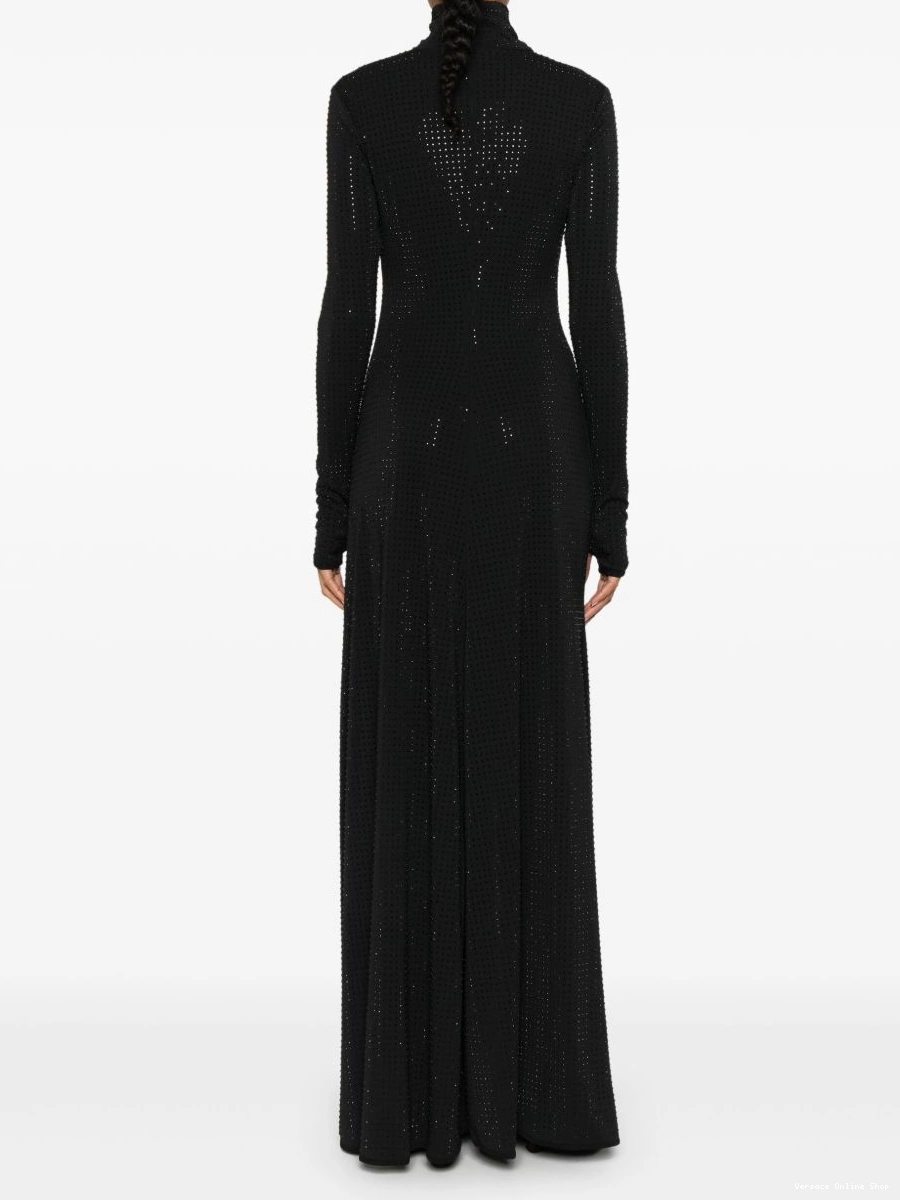 Cheap Jeans dress rhinestone-embellished maxi Couture Versace Women 0418